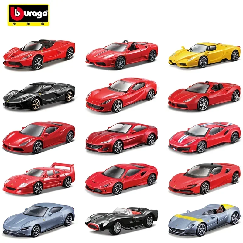 Bburago 1:43 Ferrari 488 F40 599 250 458 F12 Portofino 812 Roma SP1 SF90 F8 246 Enzo Static Simulation Diecast Alloy Model Cars