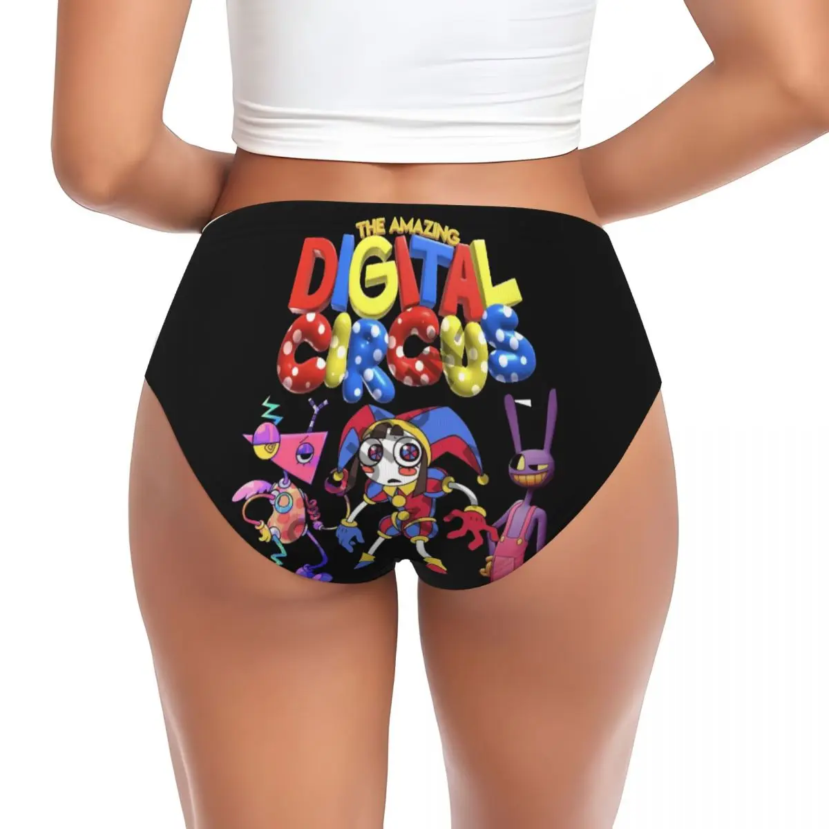 Custom Women The Amazing Digital Circus Poster Brief Panties Female Stretch Underwear Underpants