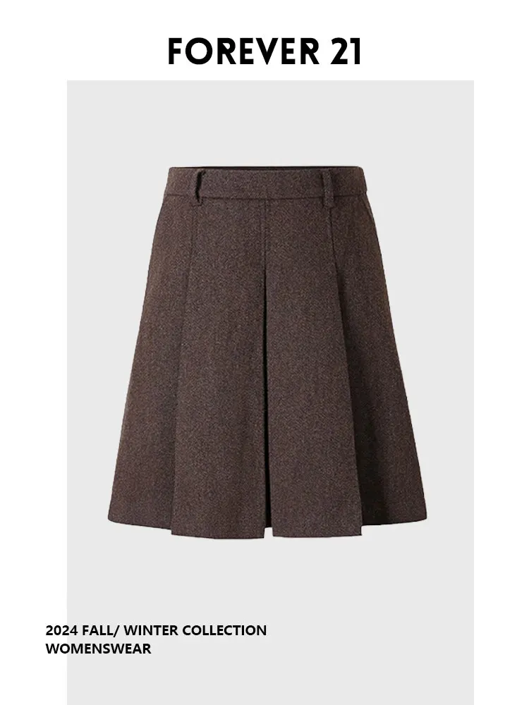 

Forever 2 Cold ay A-Line Midi Skirt Faionable Retro Sle New Winter Season Ele Pleated f-length Skirts for Women