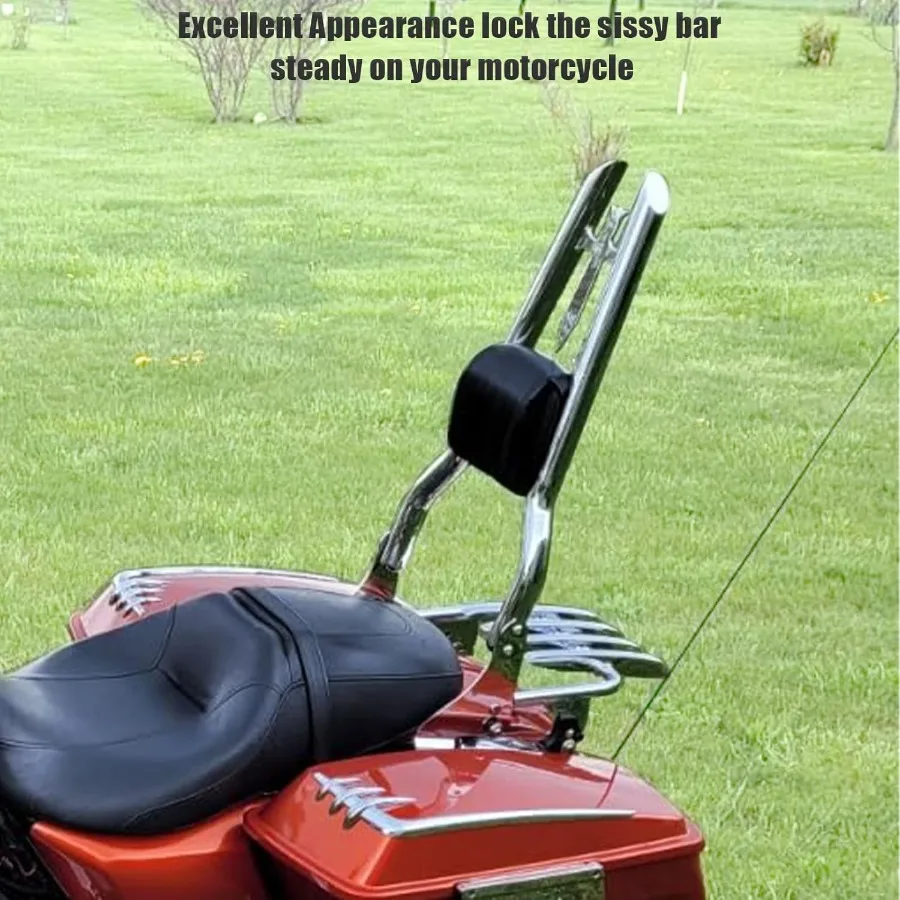 وسادة خلفية لمسند ظهر سيسي بار بارتفاع 29 قابلة للفصل مع مجموعات إرساء مطلوبة لموديلات Harley Touring 9708 Road King