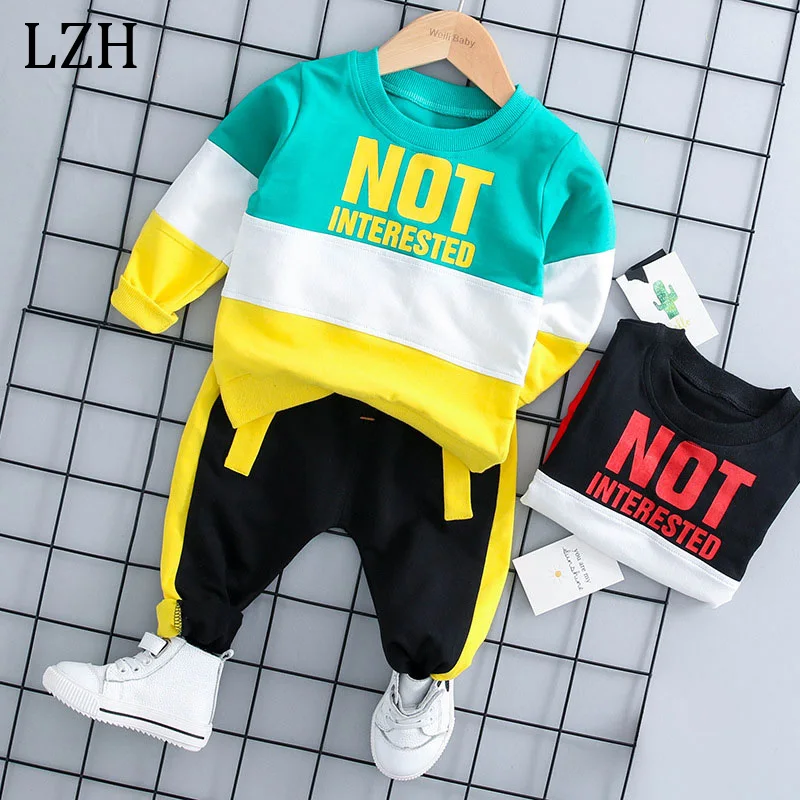 LZH Infant Clothing For Baby Girls Clothes Set Autumn Winter Newborn Baby Boys Clothes T-shirt+Pants 2pcs Suit Baby Costume