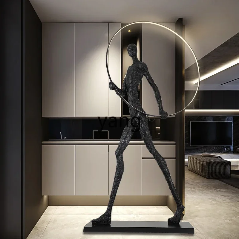 Yjq Atmospheric Floor Lamp Abstract Figure-Shaped Art Lobby Exhibition Hall Model Room Lamps