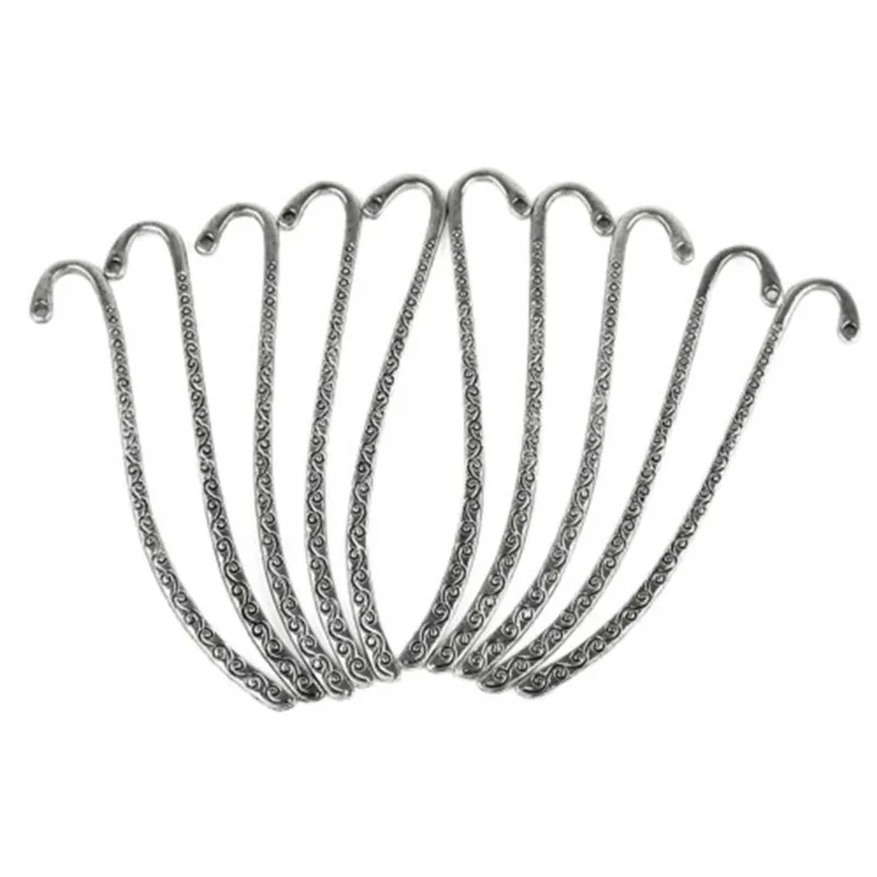 10x zakładki do książek Collect Creatif Alloy Silver Signet Decoration 83mm x 3mm