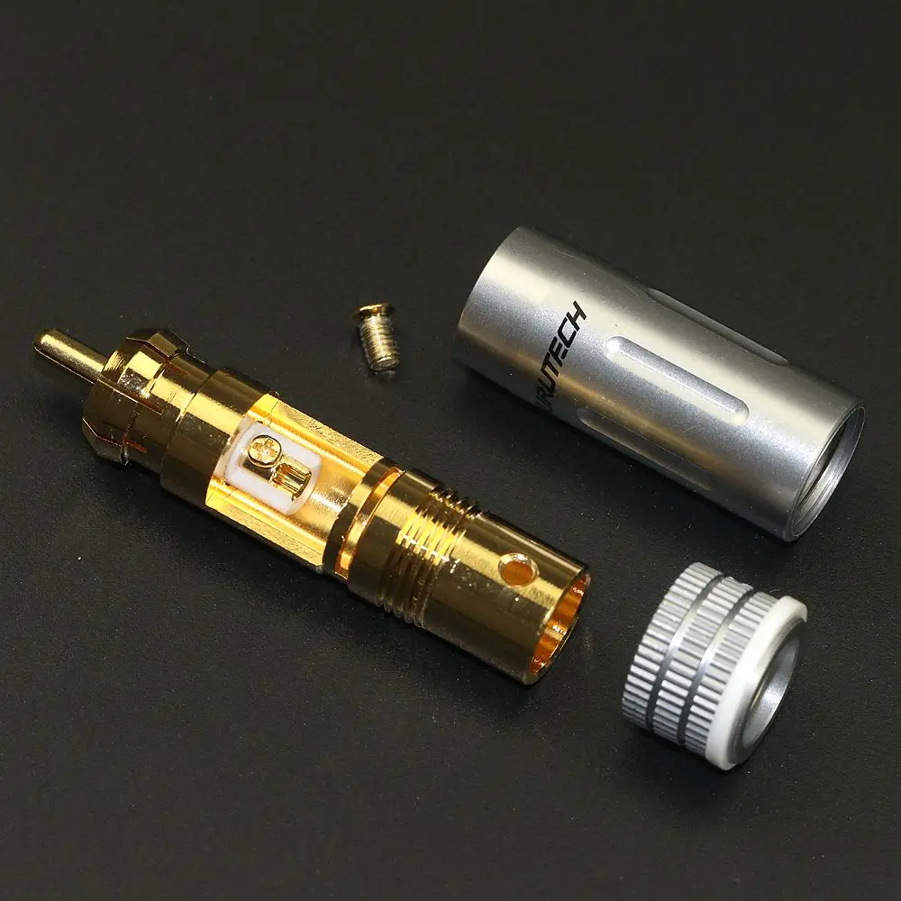 FURUTECH FP-160G Series Copper Gold-Plated HiFiRCA Plug Signal Line Lotus Plug Locking RCA Plug Maximum Aperture 9.3mm