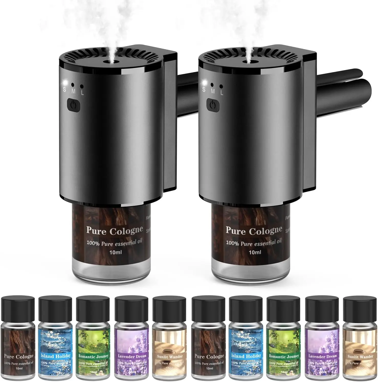 

Smart Car Air Freshener Vent Clip, Auto On/Off, 1200 Sprays, 5 Scents with Refills for Long-Lasting Odor Elimination