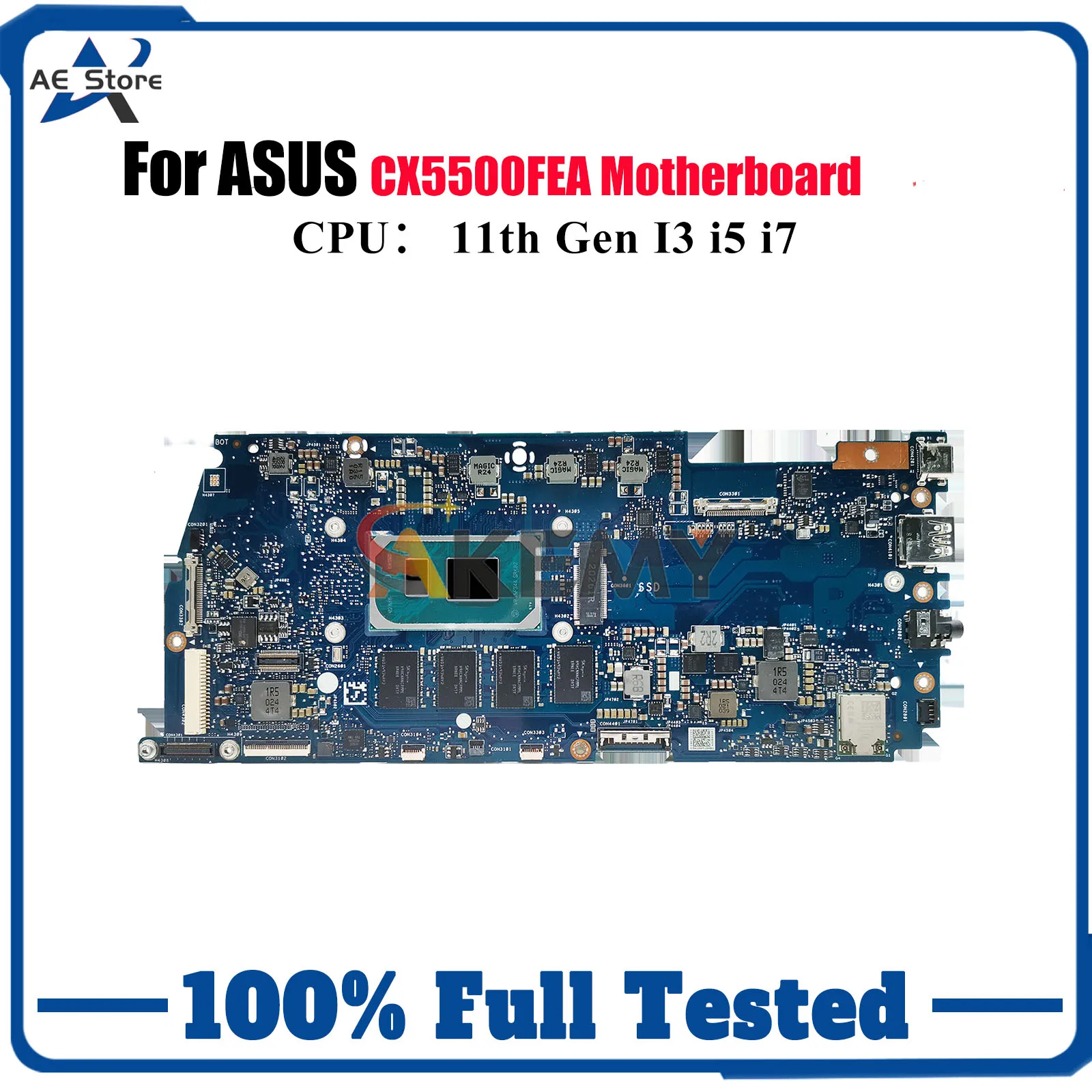 

Материнская плата для ноутбука CX5500FEA для ASUS Chromebook Flip CX5 CX5500FEA CX5500F с 11-го поколения I3 i5 i7 100% тестирование OK stk