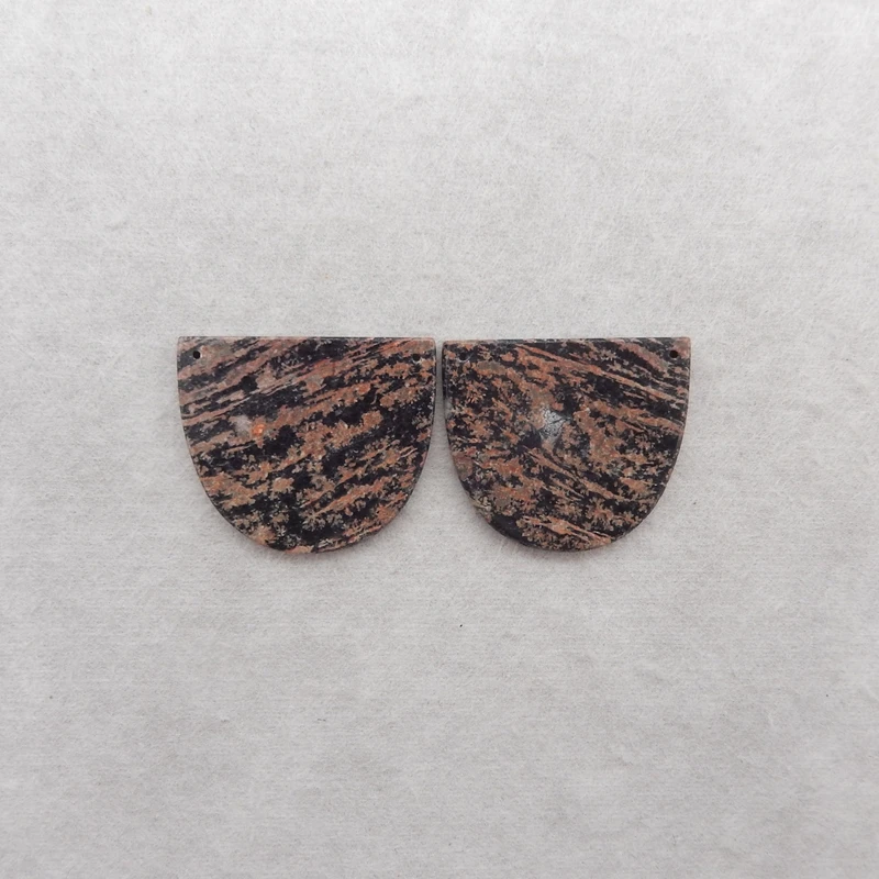 

B&F снежинка обсидиан полукруг бусины для сережек с двойными отверстиями 35x30x3 мм 12,1 г для изготовления ювелирных изделий