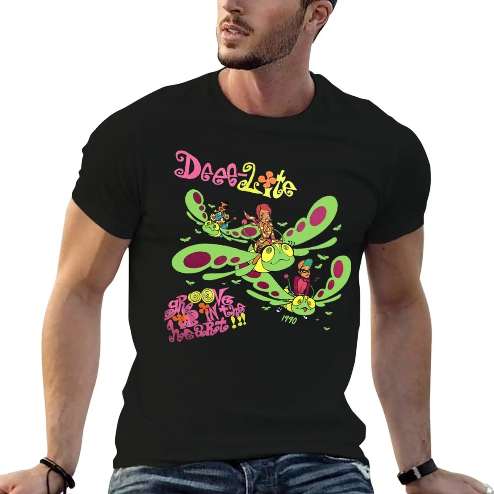 Camiseta Deee Lite, camisetas de algodón, camiseta de algodón de alta calidad, camisetas divertidas para hombre, camiseta de algodón