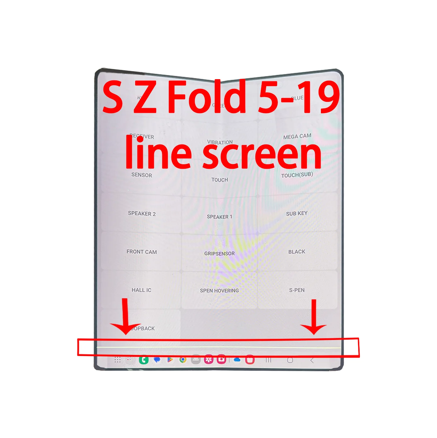 Defects For Samsung Galaxy Z Fold 5 F946  LCD Display Touch Digitizer With Dead pixel Line burnfor Z Fold5 F946B F946U F946W