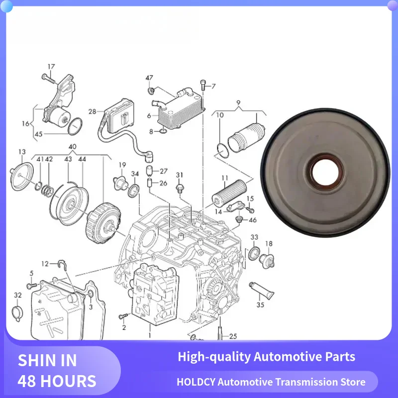 For GREATWALL HOVER HAVAL VV5 VV7 H6 H4 7DCT450 Auto Transmission Clutch Oil Seal Front Cover