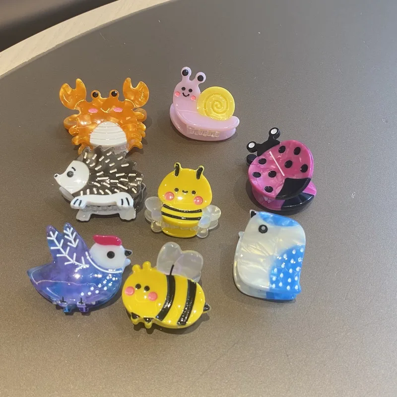 Cute Bee Hair Clip Claw For Girls Small Cartoon Animal Claw Clip Women Snail Hairpin pink hair barrettes hair accessories