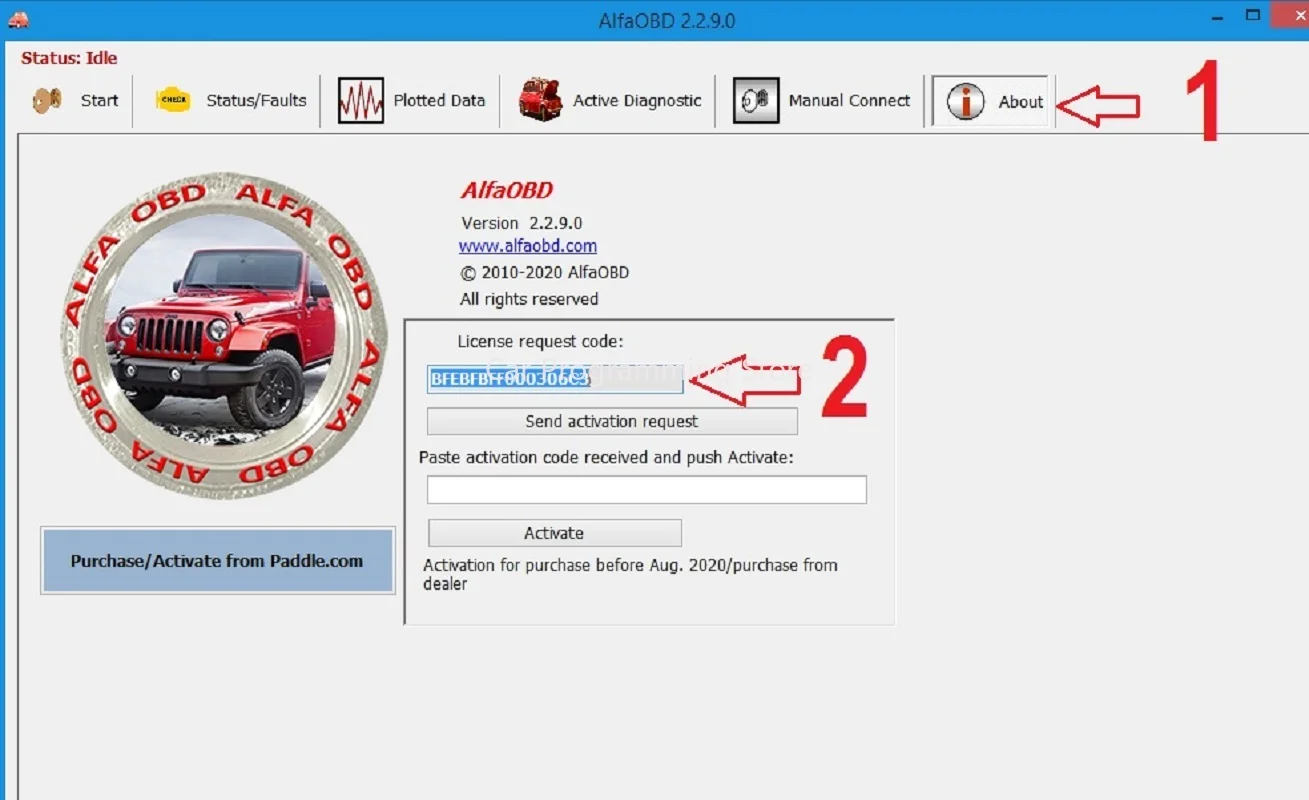 AlfaOBD v 2.2.9.0 For Windows Full Licensed - Diagnosis Alfa Fiat Lancia Abarth Dodge RAM Chrysler Jeep Peugeot Citroën