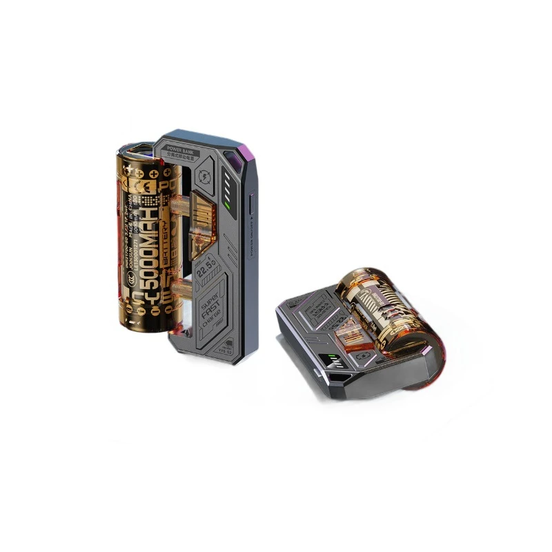 Съемный мини-банк питания, сменная батарея 22,5 Вт, портативный запасной аккумулятор Powerbank с быстрой зарядкой для iPhone 16, Samsung Xiaomi