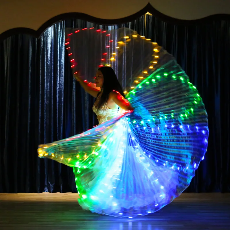 Super Alas Isis Luminous Led Costume Wings for Belly Dance Butterfly Wings or Women Costume Dancewear for Women