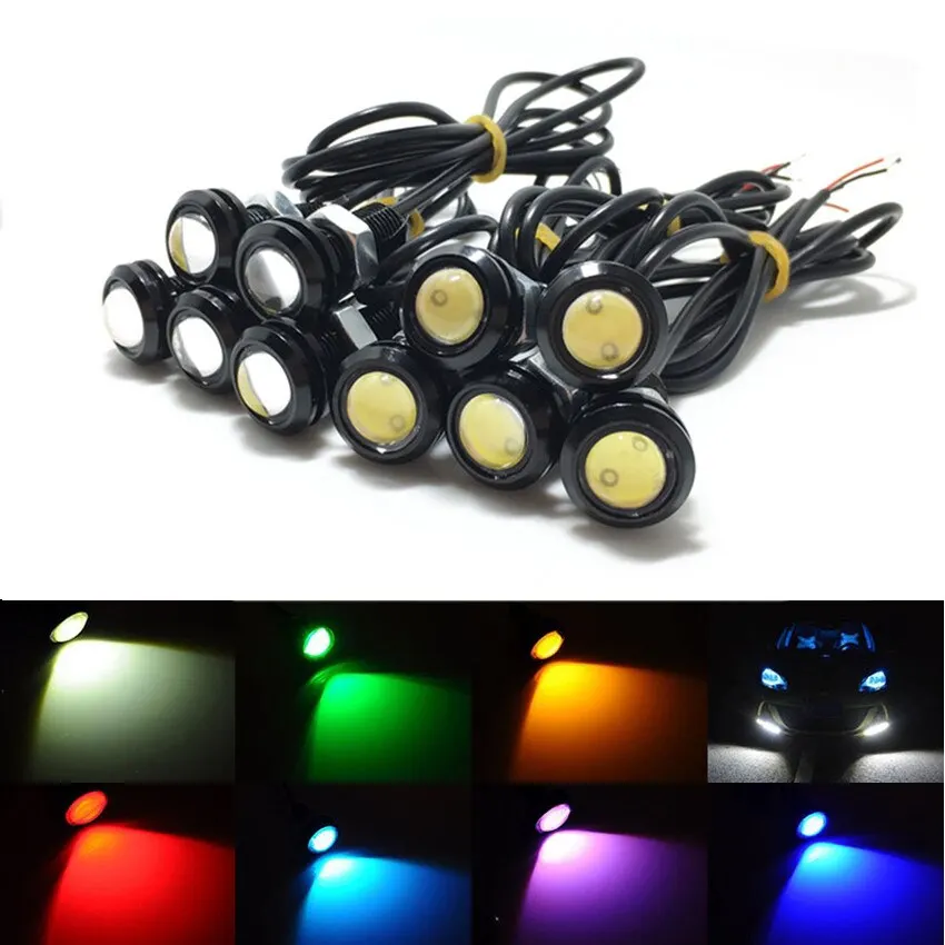 6PCS Eagle Eye 18MM Motorcycle LED Bulbs Car Light Daytime Running Lights DRL For Motorcycle Auto Parking Singal Lamps 12V