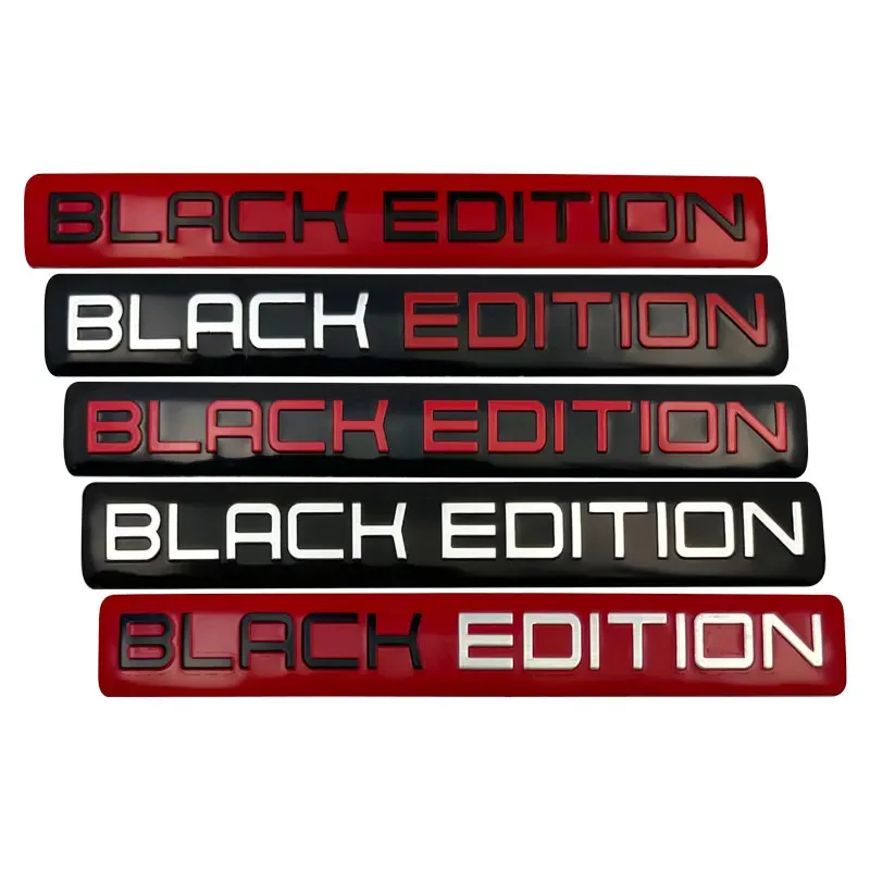 BLACK Limited Edition Emblem 3D Metal Badges Decal Auto Racing Sport Emblem for Rear Trunk Side Fender Car Motorcycle Sticker