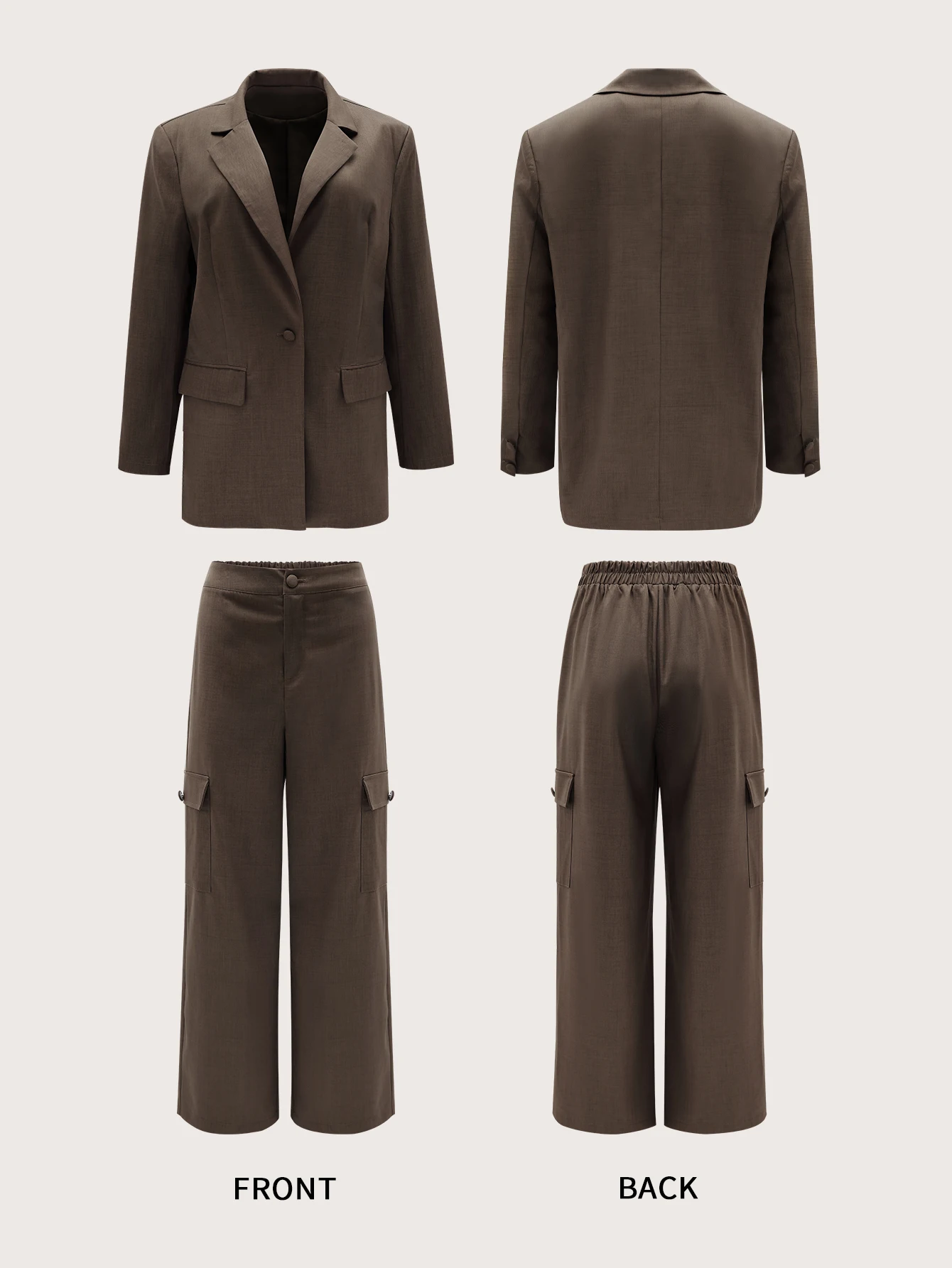 Donna Autunno New Fashion Blazer a maniche lunghe Mujer Pant Set Blazer Donna 2024 Casual Donna 2 pezzi Outfit Set Abiti Outwear