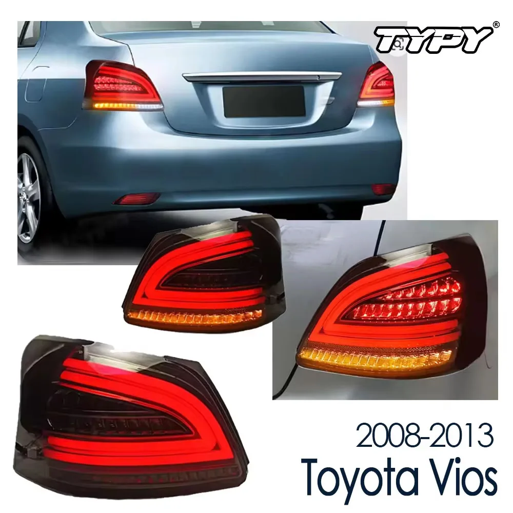 

Автомобильные задние фонари для Toyota Vios 08-13 Светодиодные автомобильные задние фонари Дневные ходовые огни Динамические автомобильные аксессуары Plug and Play