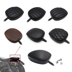 PU Leather Motorcycle Fender Seat Rear Passenger Seat Cushion Tail Pillion Pad For Harley Sportster XL1200 883 72 48 2010-2015