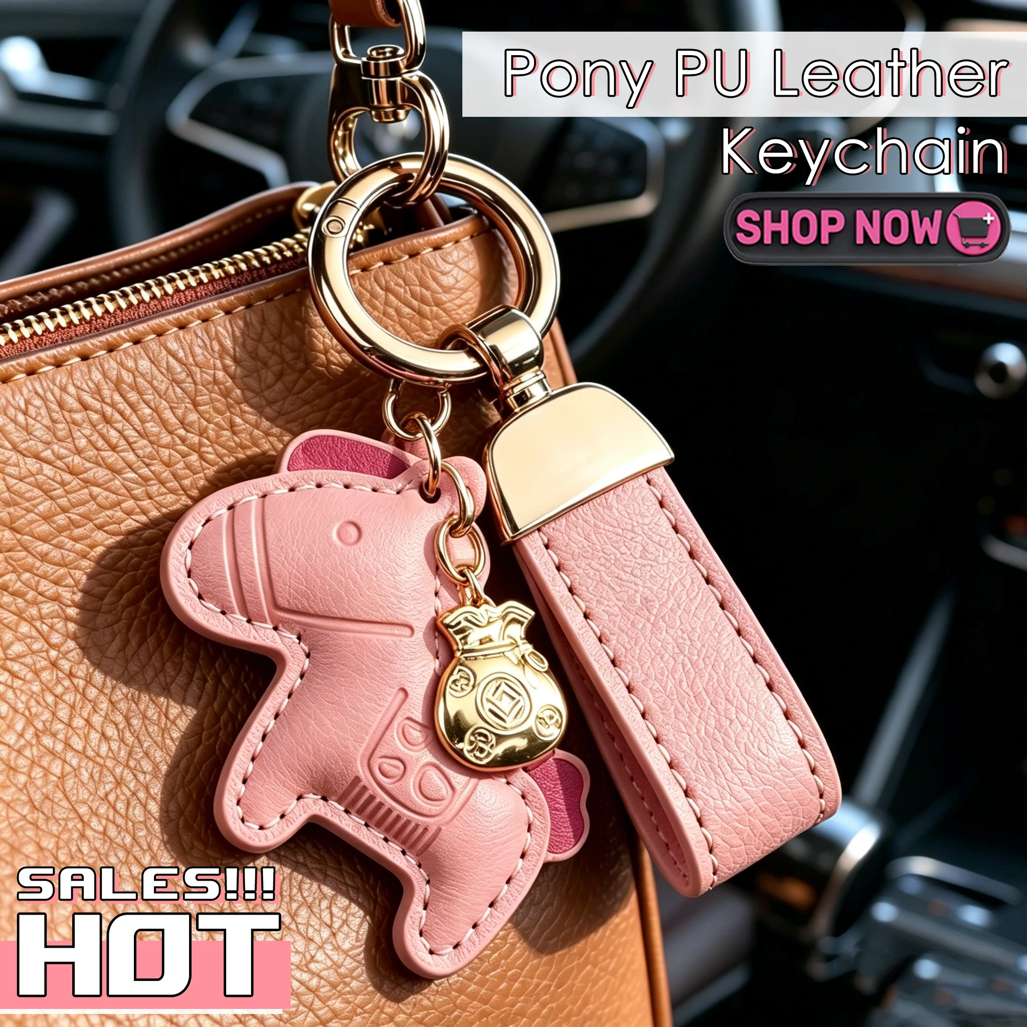 Zodiac Horse Keychain Lucky Money Get Rich Horse Cartoon Animal Bag Pendant Personalized Pony Keyring Women Men Unisex