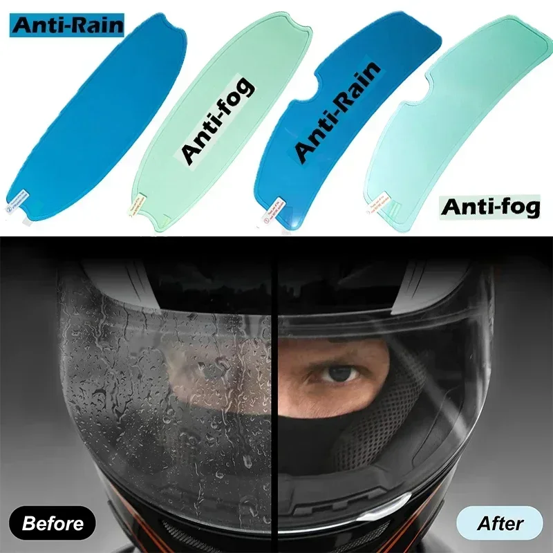1/4PCS Motorcycle Helmet Clear Patch Film Anti-Fog Anti-Rain Film Nano Coating Sticker Motorbike Helmet Tools Accessories