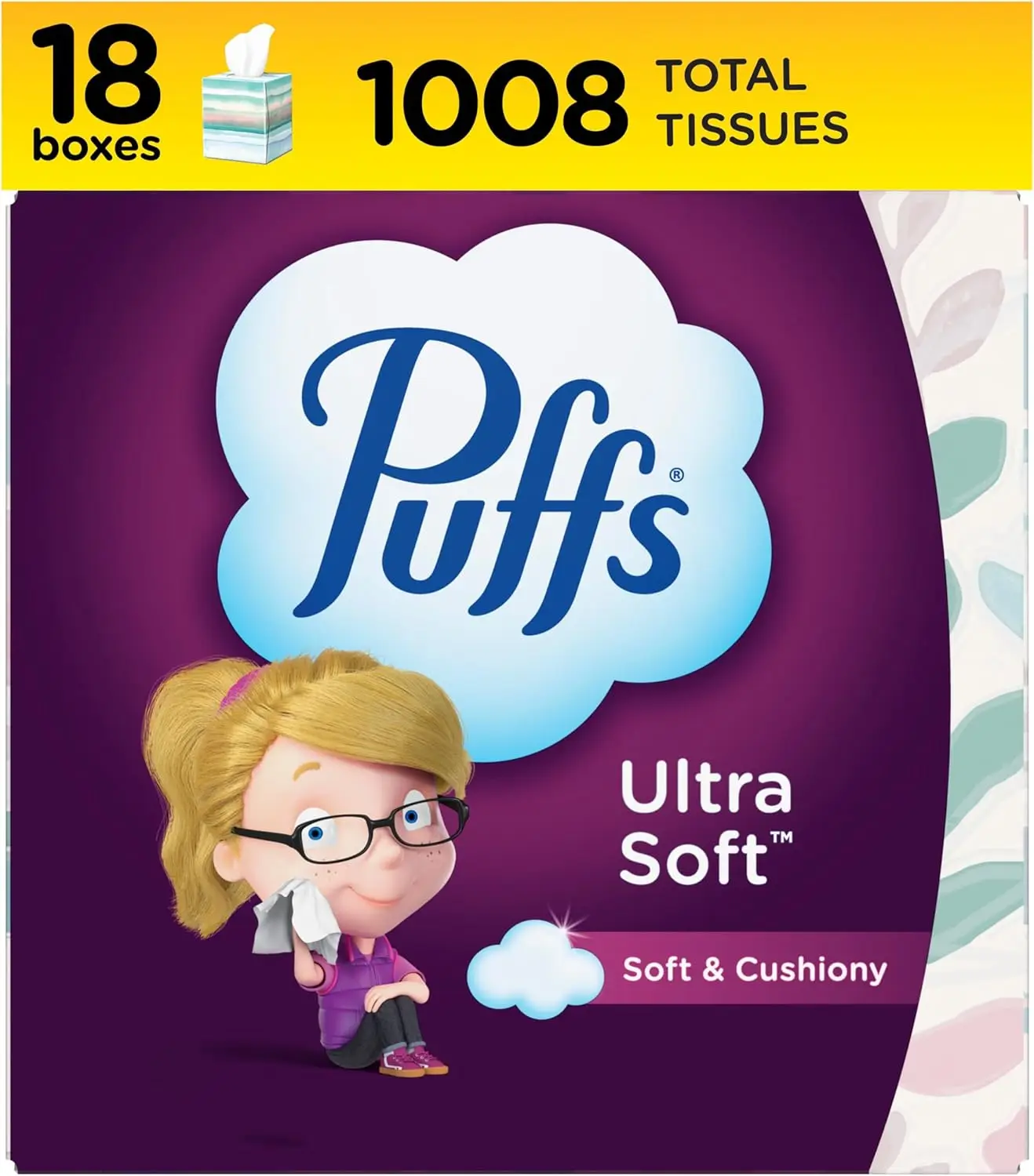 Ultra Soft Facial Tissues, 18 Cubes, 56 Facial Tissues Per Box