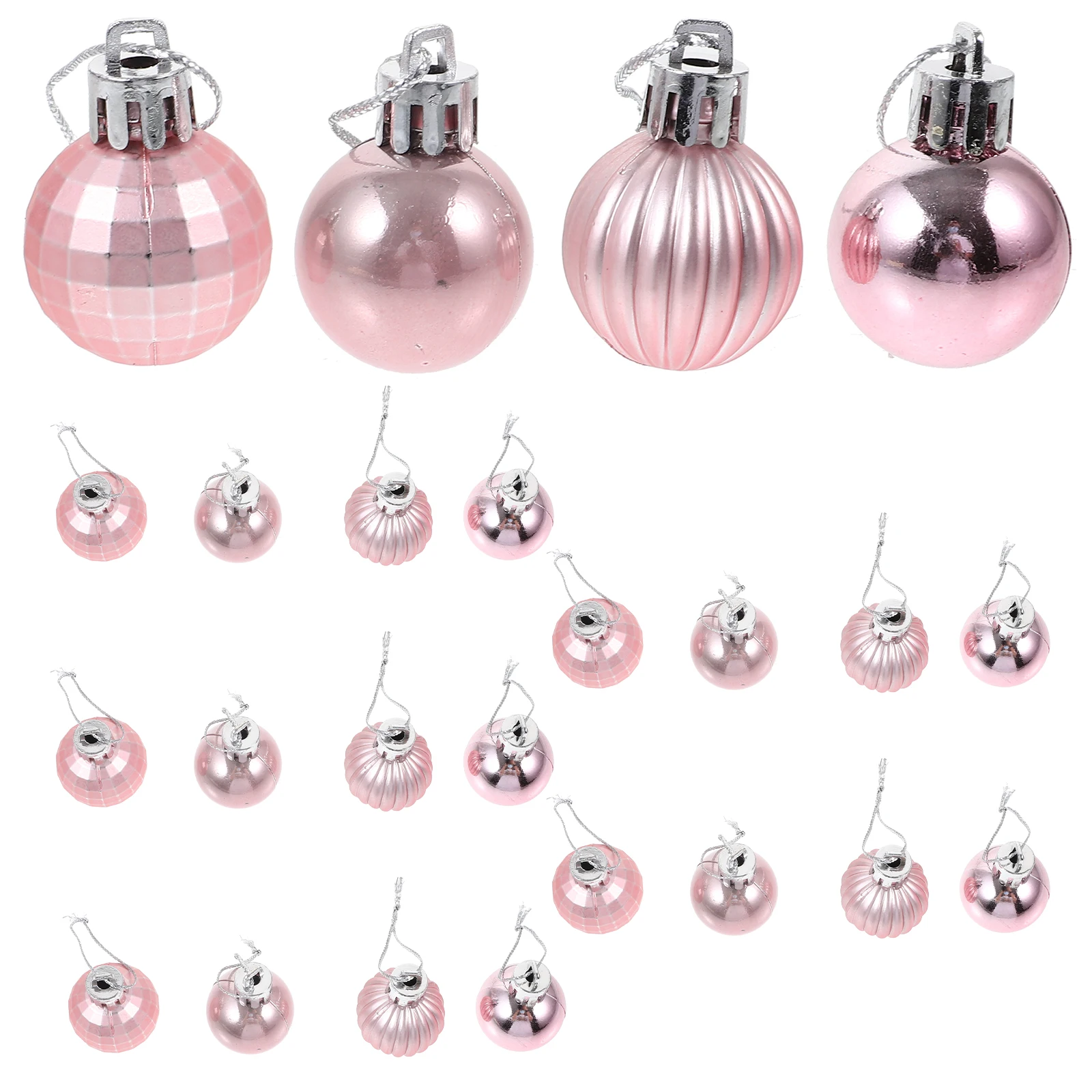 

24 Pcs Christmas Balls Hanging Ornaments Decorations Tree Lob Garden Pvc Courtyard