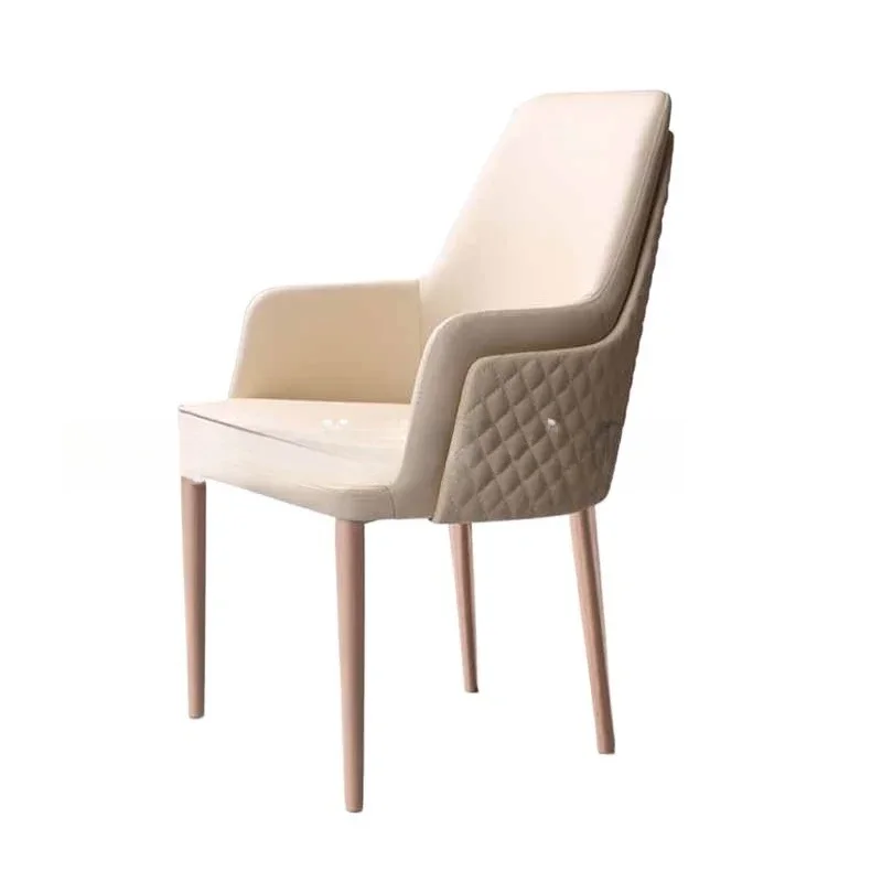 

American solid wood dining furniture casual leather art backrest book chair cafe backrest adult negotiation chair