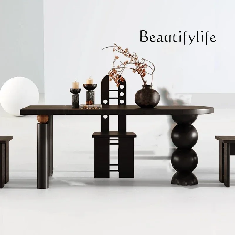 L-J Nordic Minimalist Table Elegant Premium Classic Glamour Dining Table Exquisite Beauty Tavolo Pieghevole Dining Room Furnitur