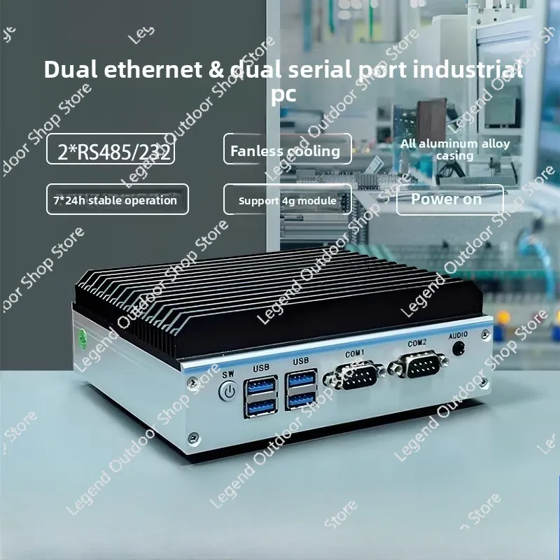 

Mini Industrial Computer with Quad-core N100 Processor, Dual Network Ports, Dual Serial Ports RS485
