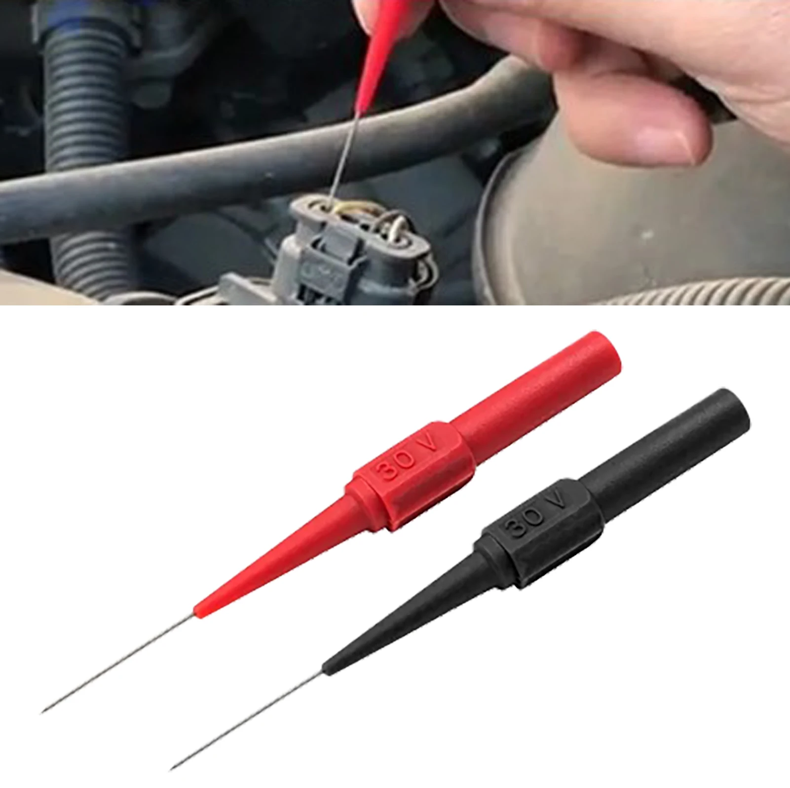 0.7mm Multimeter Meter Tester Needle Test Probe High Temperature Resistance Precise Detection Wire Piercing Probe for Car Repair