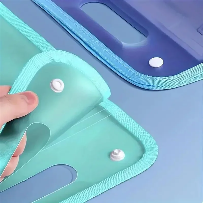 NEW-4PCS Extended Waterproof Folder, Vertical File Manager With Handle 13 Pocket A4 Multi-Page Portable Office Folders