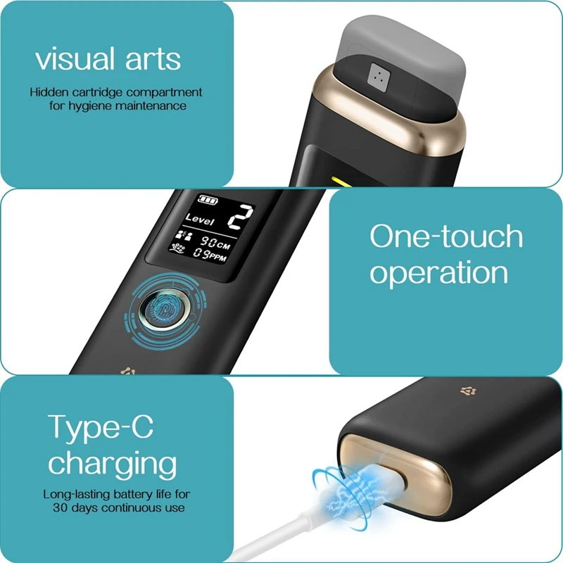 كاشف هاليتوسس كاشف معدل رائحة الفم المنعش، جهاز مراقبة التنفس عن طريق الفم المحمول مع رائحة في الوقت الحقيقي