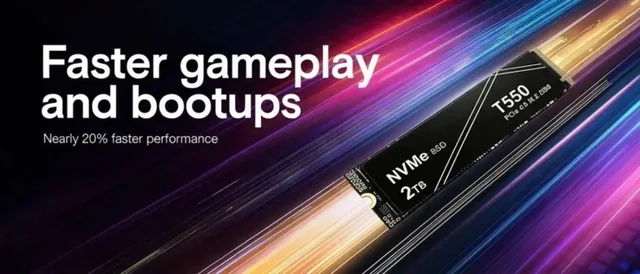NEW T550 PCIe NVMe Gen SSD 1TB 2TB 4TB 7100MBs Read High Speed Internal Storage for Gaming Laptops Desktops Pro Speed Core 3