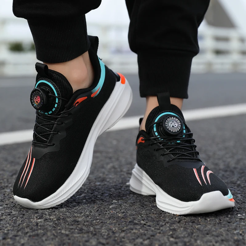 Новинка для родителей и детей, 2025 г., удобная сетчатая поверхность, дышащая вращающаяся пряжка, мягкая подошва, резиновая летняя уличная спортивная обувь