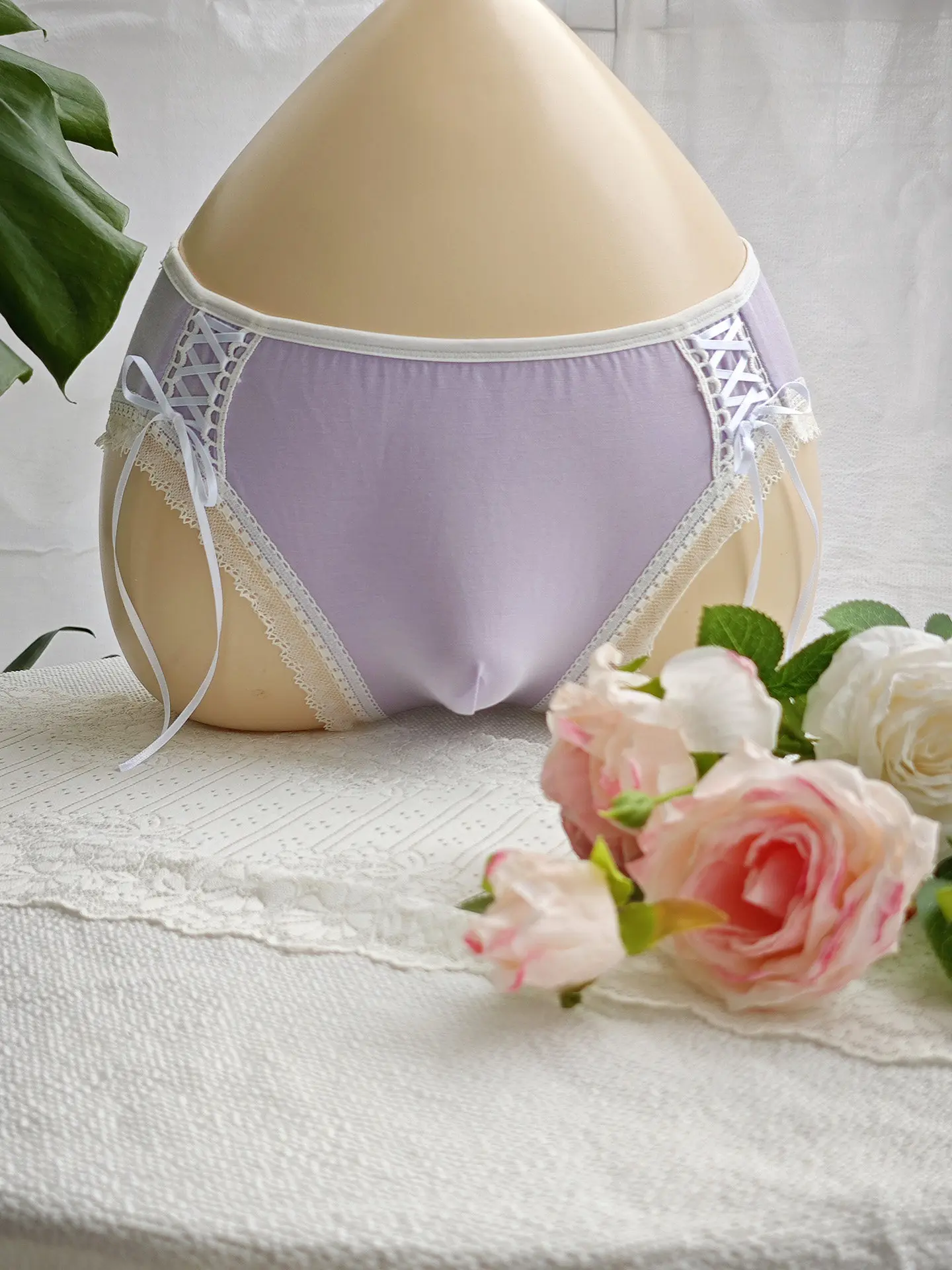 Low-rise Boys' Emotional Panties Briefs Shorts Straps Abstinence Straps Sleeping Naked Cotton Cute Lolita Panties LGBT