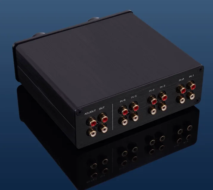 FV6 Zero Loss 6-channel Audio signal Input Switcher 6 Select 1 with Passive Front Level Volume Controller