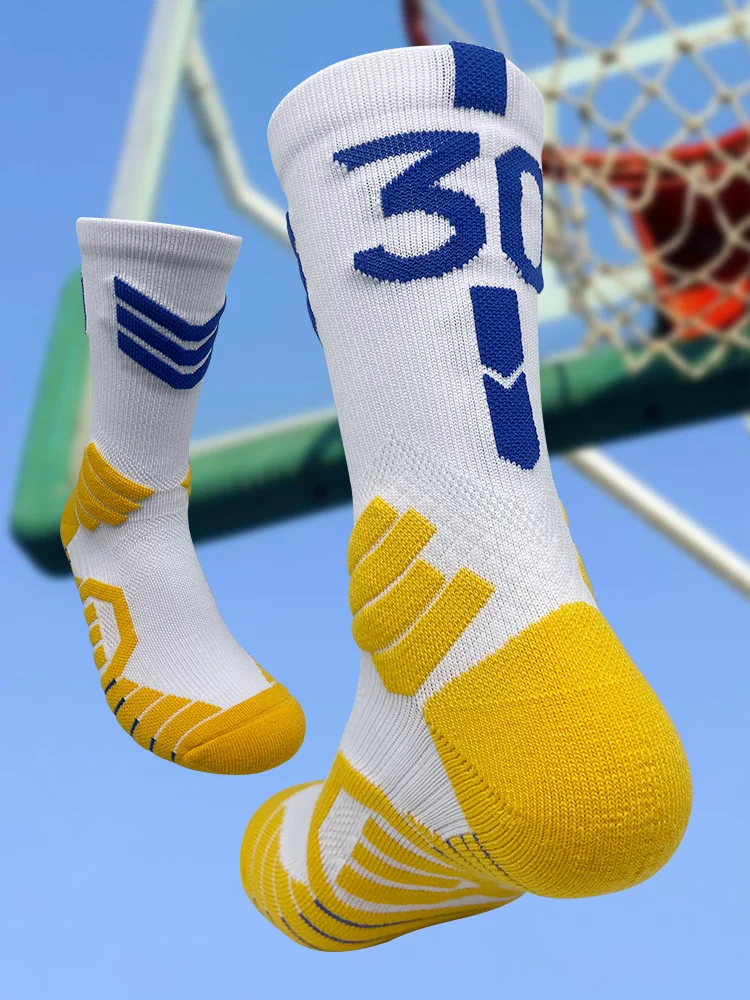 Three Pairs Of NBA Star Basketball Socks Thicken The Bottom Of The Towel Sweat-Wicking Professional  Training Basketball Socks