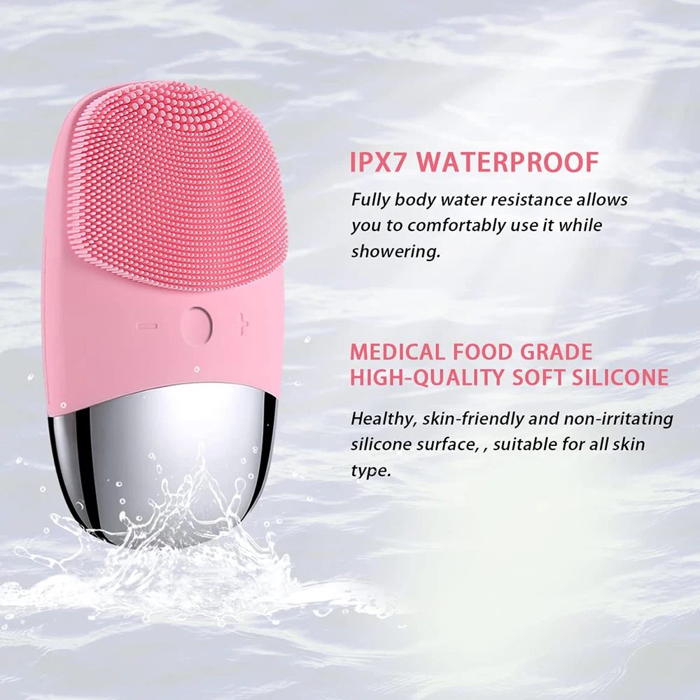Mini brosse électrique de nettoyage du visage, imperméable, épurateur, Massage exfoliant, vibrant, nettoyage en profondeur, outil de soins de la peau