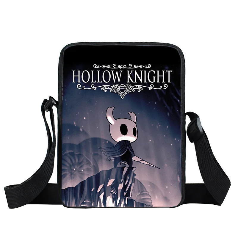 Cartoon Hollow Knight Print HandBags Boys Shoulder Bags Nylon Crossbody Bag Messenger Bag Coin Purse Waterproof Kids Bags Gift