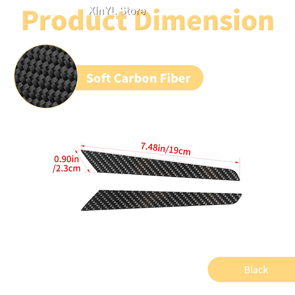 UTV 2Pcs Tail Light Trim Carbon Fiber Replacement for Polaris RZR PRO XP 2021 Onwards Durable Protection Enhances Appearance
