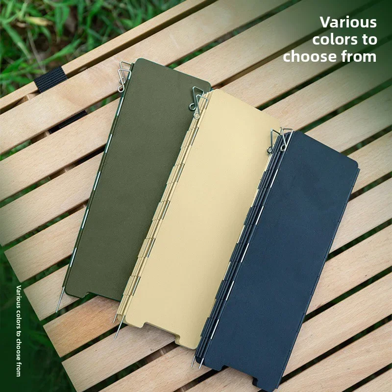 Deflector de viento para estufa de casete, estufa de casete portátil plegable para exteriores, diseño de varias caras, construcción de Metal duradera, 1 Uds.