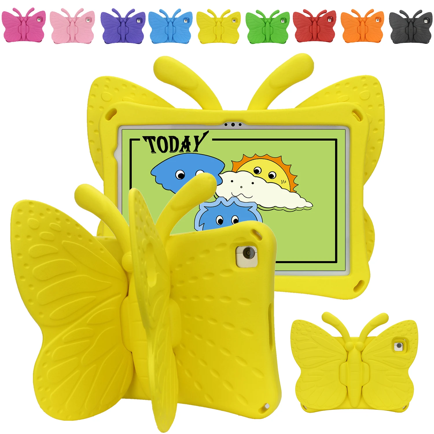 Kids EVA Cartoon Butterfly Tablet Case For Samsung Galaxy Tab A 7.0 T280 T285/T210/P3200/T230/T110 Shockproof Stand Tablet Cover