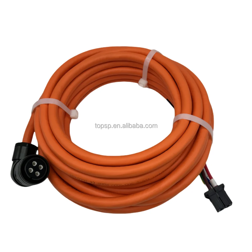 Câble d'alimentation de servomoteur haute puissance, câble de chaîne de traînée flexible, carré élevé, 7KW, 11awg, 4x4 mm2