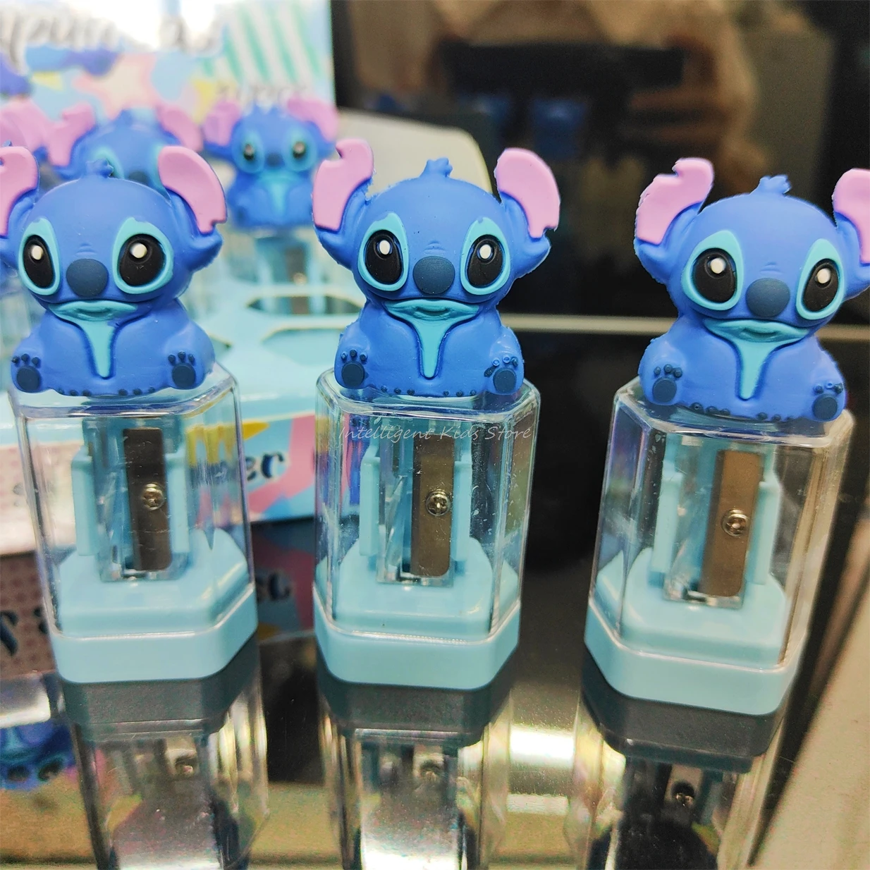 2024 New Disney Anime Cartoon Cute Stitch Pattern Pencil Sharpener Children and Students School Stationery Supplies Kids Gifts