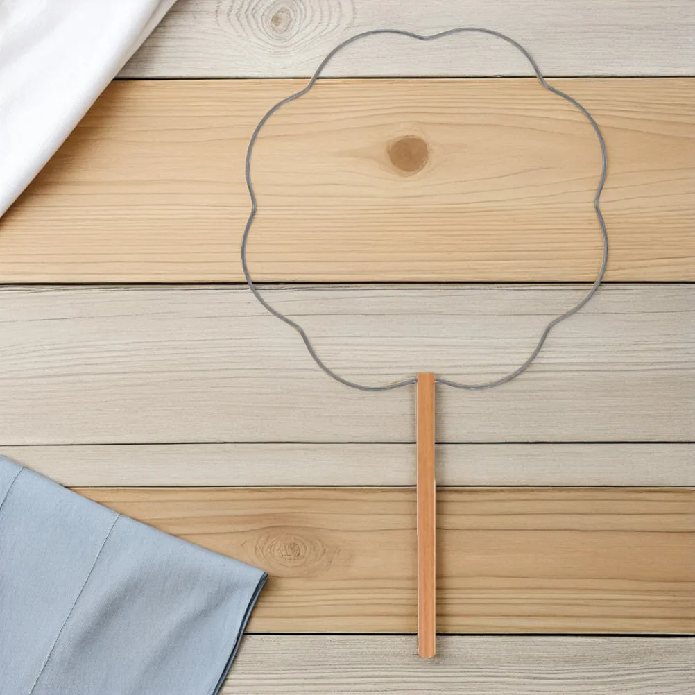 6 unidades de marcos de abanico chinos con estructura de hierro resistente, aros redondos para abanicos DIY, para bodas, actuaciones escénicas, manualidades Hanfu y abanicos de iglesia