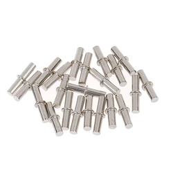 20pcs Metal Cabinet Wardrobe Shelf Support Pins Studs Pegs Bookcases Shelving Storage Bathroom Shower Glass Bracket