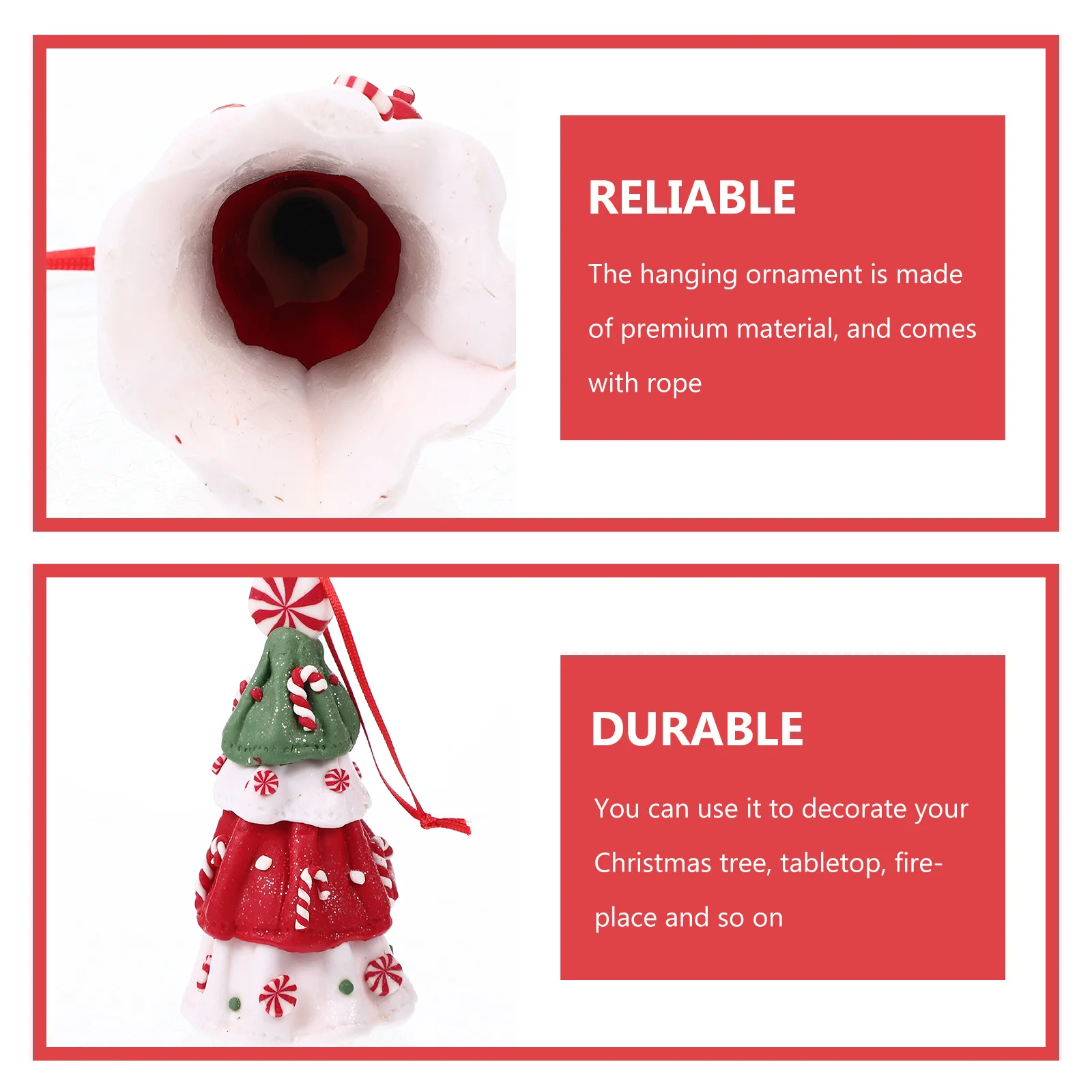 

Adorable Christmas Tree Hanging Decor Cartoon Xmas Ornament with Rope for Family Celebration Festive Atmosphere Party Background