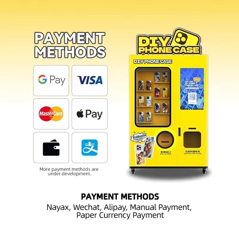 Nova venda quente automática impressora de caso do telefone móvel equipamentos de venda automática diy personalizado caso do telefone móvel máquina de venda automática