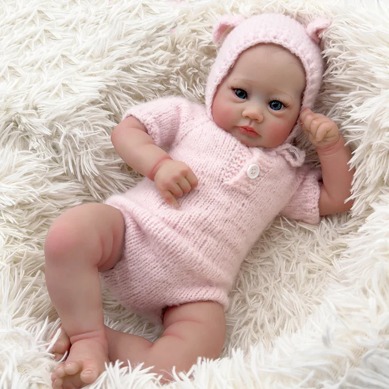 49CM Lali Already Painted Newborn Baby Doll Newborn Baby Reborn Doll Hand Paint with Genesis High Quality 3D skin Tone